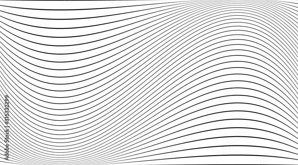 Aufkleber Thin linear futuristic stripped pattern vector design.