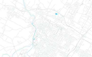 Forli, Italy bright vector map