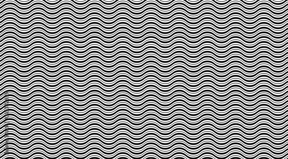 Aufkleber Abstract modern stripped wavy pattern backdrop. Optical illusion background.