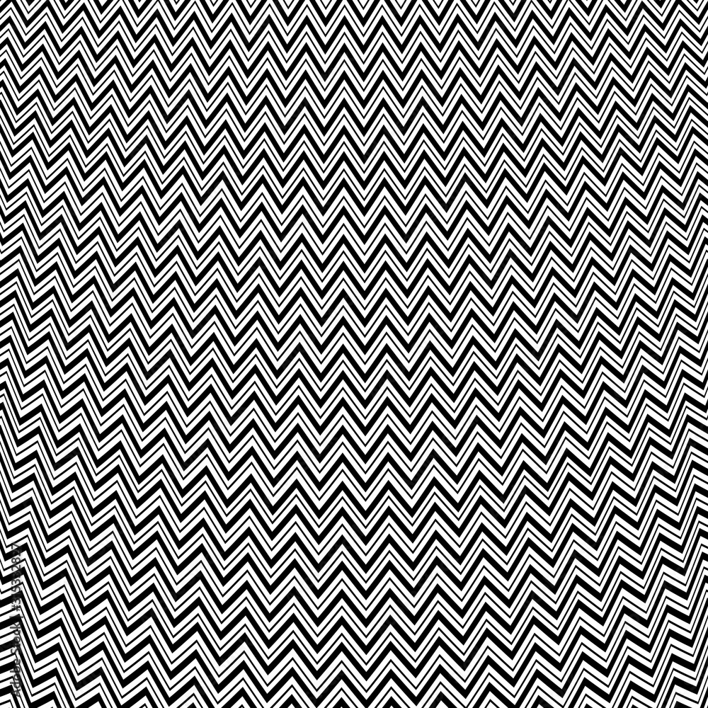 Aufkleber Zig zag stripes geometric pattern. Optical illusion background