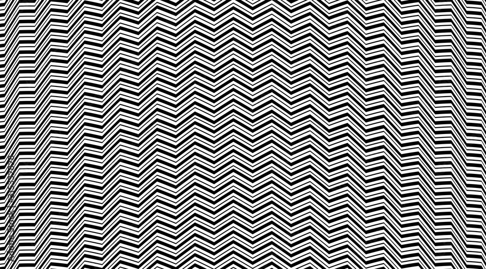 Aufkleber zig zag stripes geometric pattern. optical illusion background