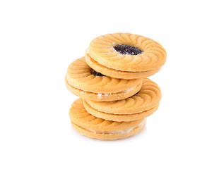 cookie piece on white background