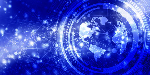 2d illustration world map abstract background