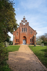 Naklejka premium Blick zur Neuen Kirche der Insel Pellworm/Deutschland
