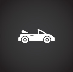 Car icon on background for graphic and web design. Creative illustration concept symbol for web or mobile app