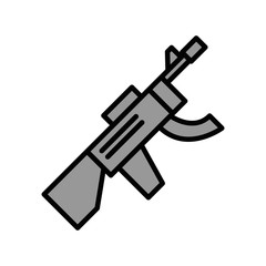 gun military force isolated icon