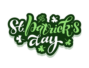 St. Patrick's Day - Irish celebration - cute hand drawn doodle lettering postcard banner art