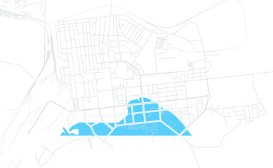 Balqash, Kazakhstan bright vector map