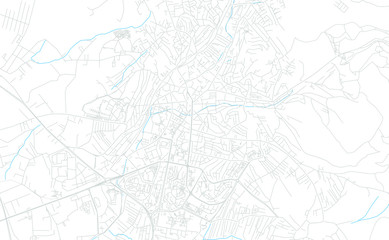 Fototapeta premium Prishtine / Pristina, Kosovo bright vector map