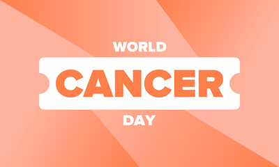 World Cancer Day. Celebrate annual in February 4. Prevention and protection. Awareness campaign. Medical healthcare concept. Poster with ribbon. Banner and background. Vector illustration