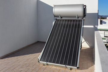 Alternative heating of water using solar panels. A pure form of energy.