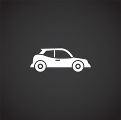 Car icon on background for graphic and web design. Creative illustration concept symbol for web or mobile app
