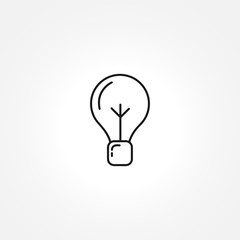 bulb icon on white background