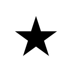 Star icon in flat style. Shape vector illustration on white isolated background. Geometric emblem business concept.