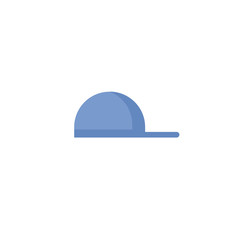 Baseball cap flat icon on white background