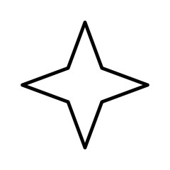 Star icon vector on white background