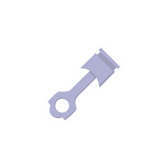 car piston flat icon on white background