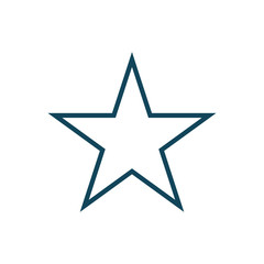 Star color icon vector. Line yellow rank symbol isolated. Trendy flat favorite outline ui sign design