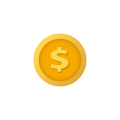 coin flat style element illustration. cartoon design on white background