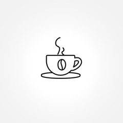 cup of coffee icon on white background