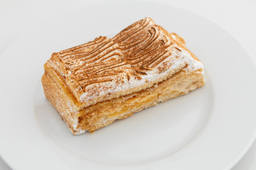 Cream Covered Cake Portion