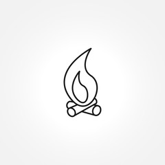 fire icon on white background