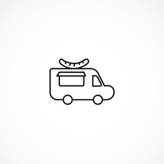 food truck vector icon on white background