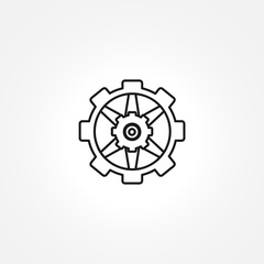 gear icon. mechanism icon on white background