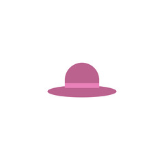 hat flat icon on white background