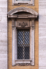 Obraz premium Old window metal fence