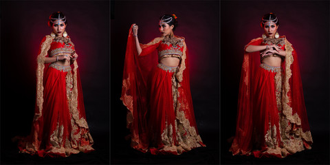 Indian beauty face big eyes with perfect wedding