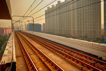 Obraz premium Aerial metro station