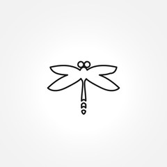 dragonfly icon on white background