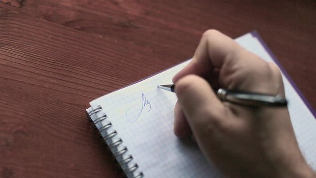 My dear friend - male hand start a letter.