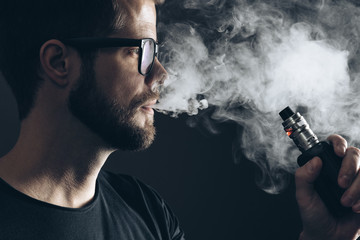 Vaping e-liquid from an electronic cigarette