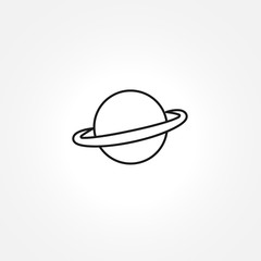 planet icon on white background