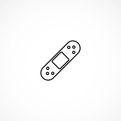 Plaster vector icon on white background