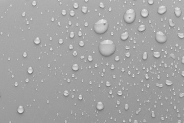 Drops of water on a color background