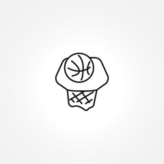 basketball icon on white background