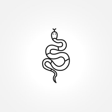 Snake Icon On White Background