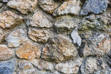 Part of stone wall, made of big stone.