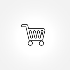 Shopping Cart icon on white background