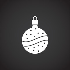 Christmas toy icon on background for graphic and web design. Creative illustration concept symbol for web or mobile app