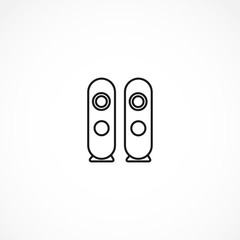 stereo speakers vector icon on white background