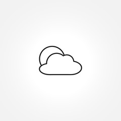 weather forecast icon on white background