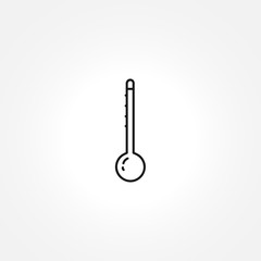 weather thermometer icon on white background
