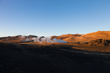 Deserted dramatic landscape of Iceland