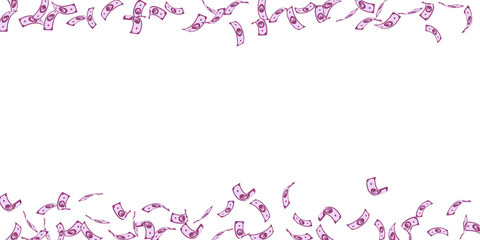 European Union Euro notes falling. Sparse EUR bill