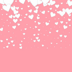 White heart love confettis. Valentine's day gradie