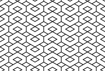 Abstract geometric pattern. A seamless vector background. White and black ornament. Graphic modern pattern. Simple lattice graphic design